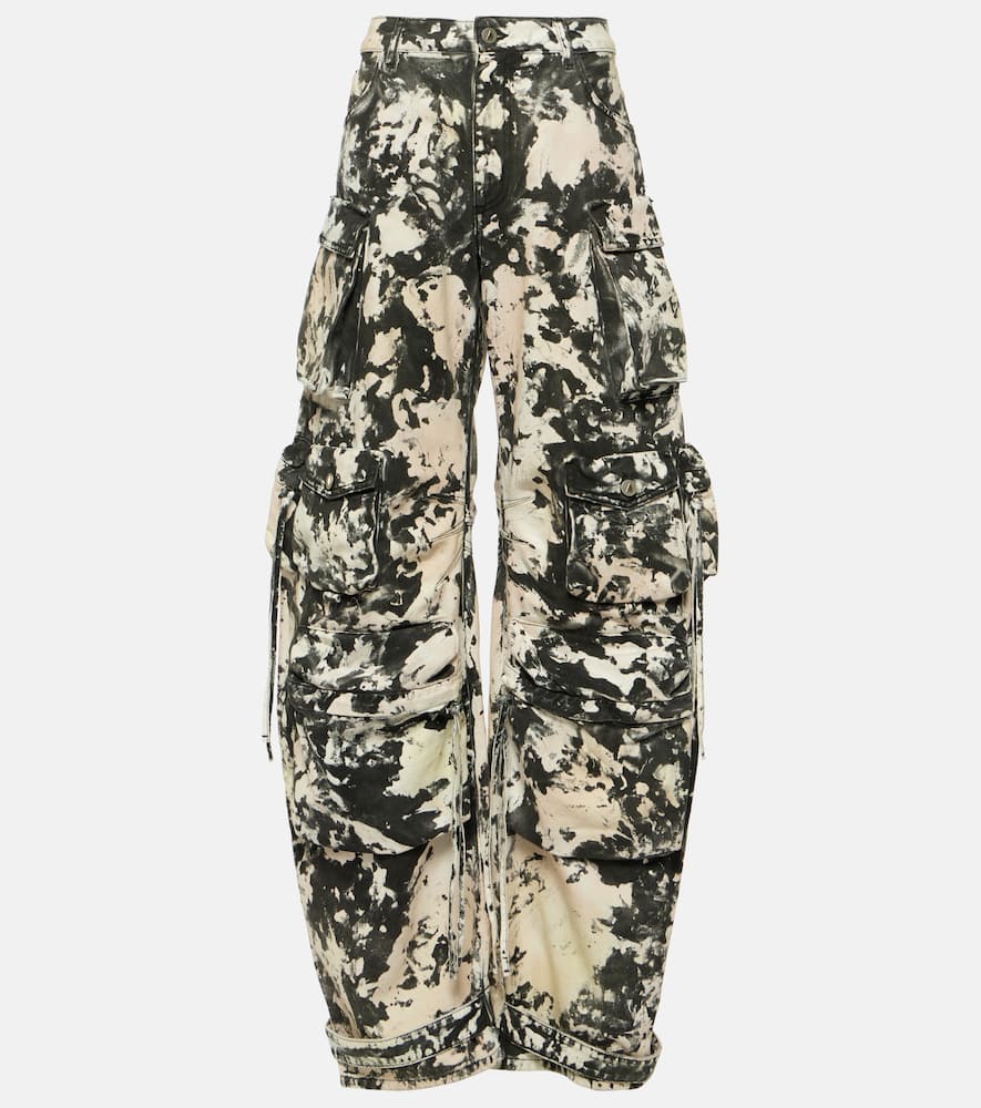 Fern printed mid-rise cargo jeans