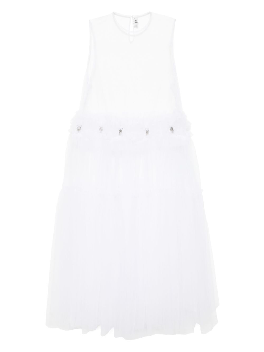Detachable skirt dress - White