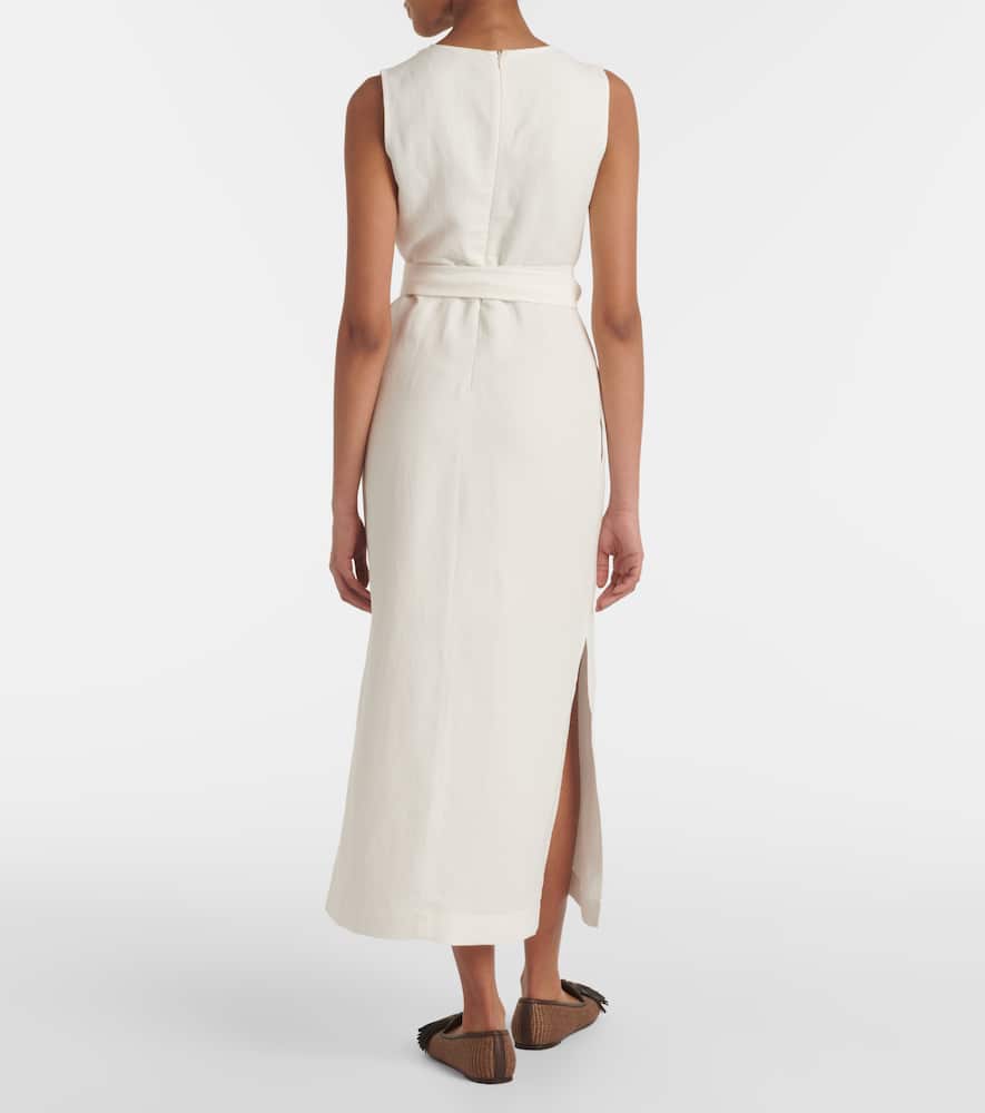 Gathered midi dress