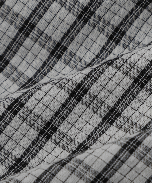 Clove Wrinkle Check Shirt Ivory