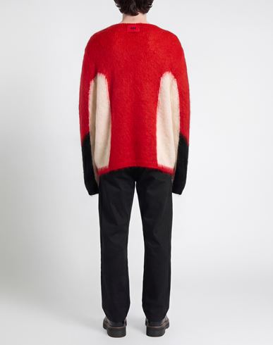 Man Sweater Red Size S Mohair wool, Acrylic