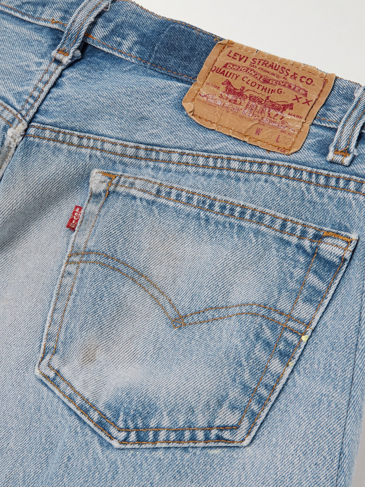 Lasso Distressed Cropped Mid-rise Wide-leg Jeans - Blue