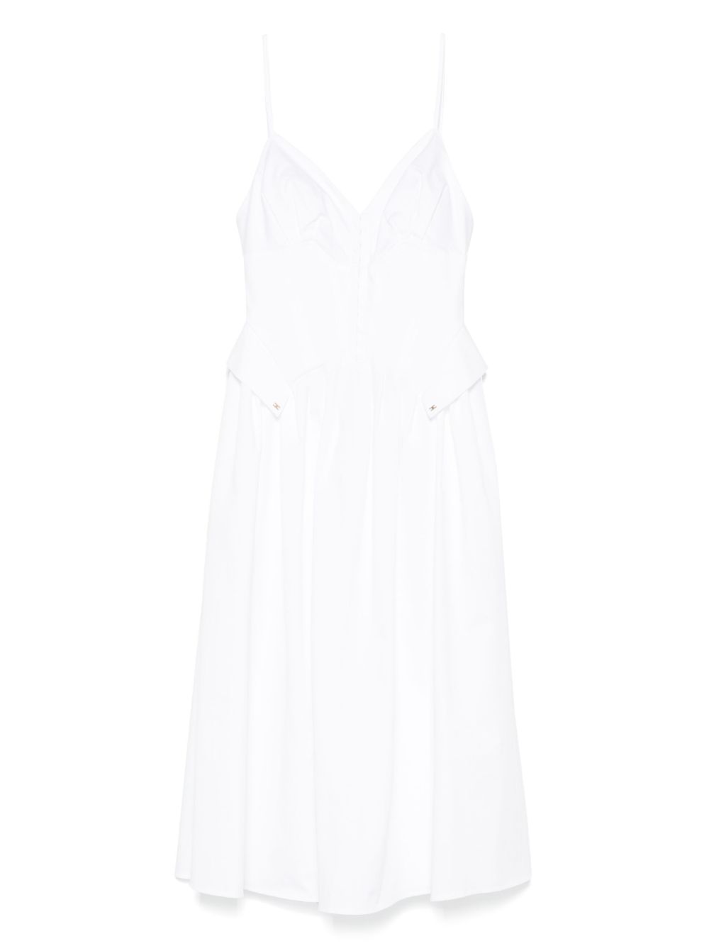 Elisabetta Franchi flared midi dress - White