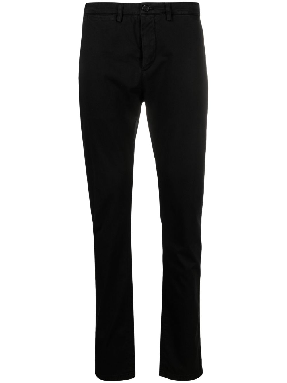 Slim-cut cotton trousers - Black