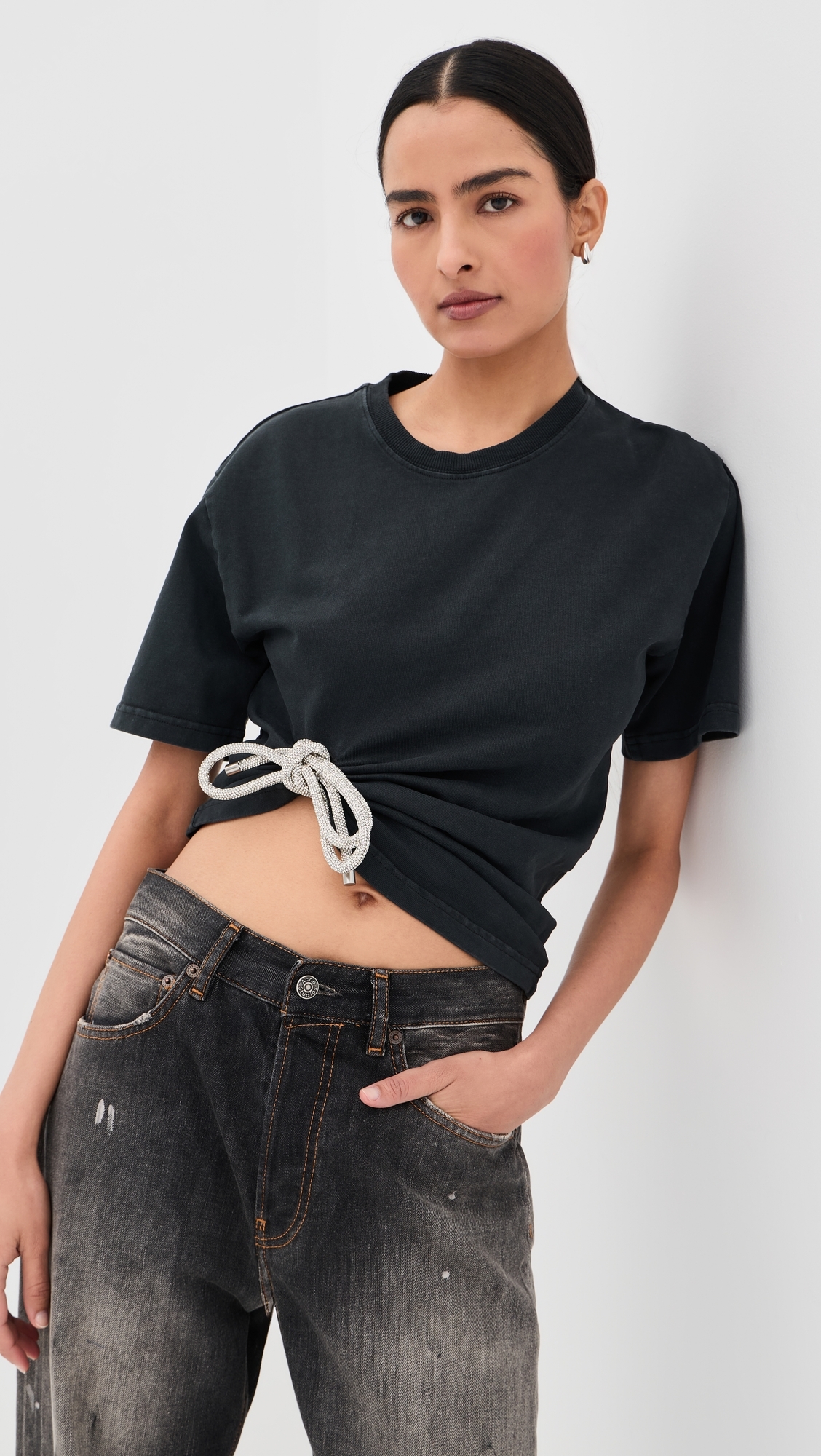Crystal Knot T-Shirt Washed Black