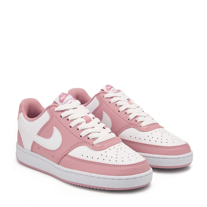 Women's Court Vision Low Sneakers (Pink/White)