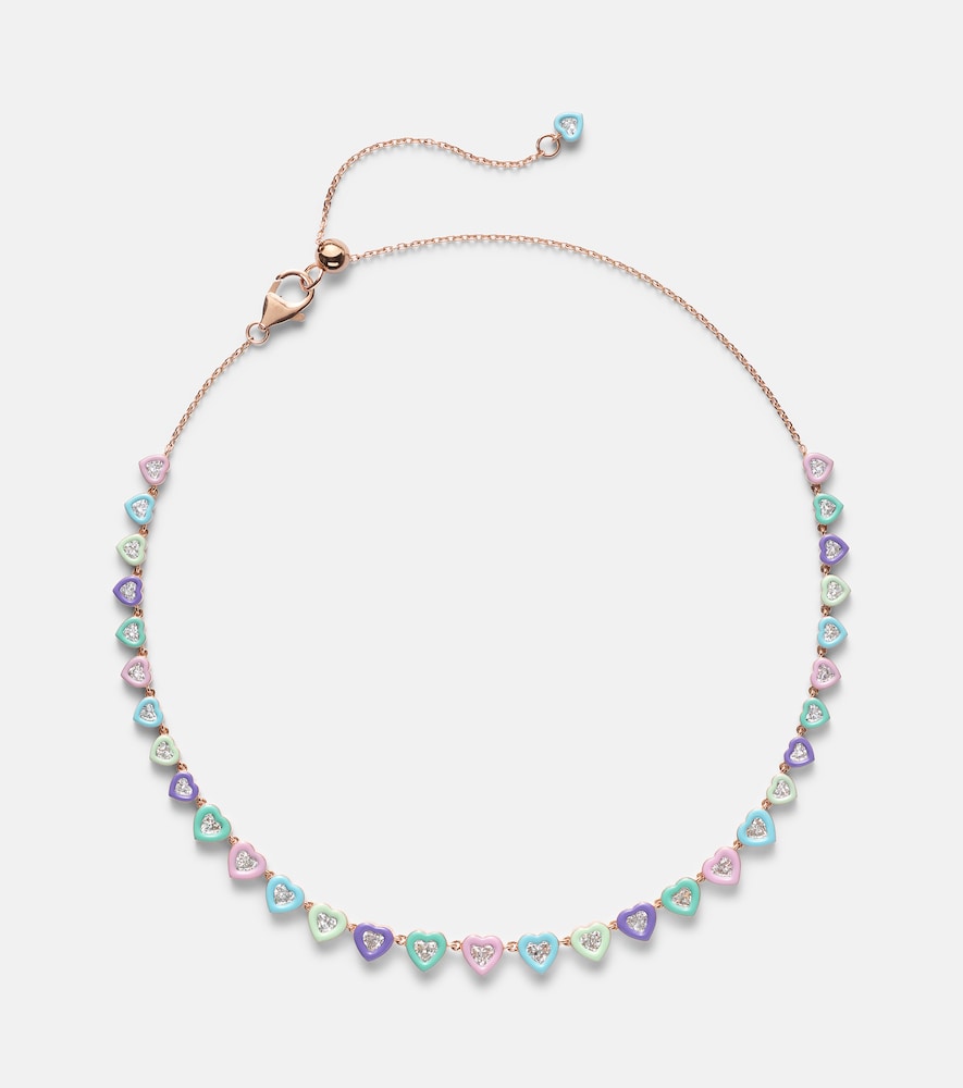 Candy Crush 18kt rose gold choker with diamonds