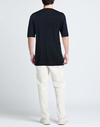 Man Sweater Navy Size XXL Linen, Cotton