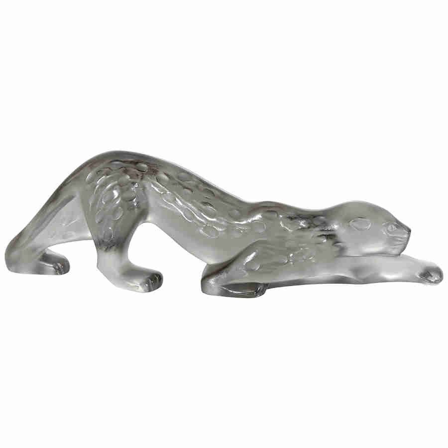 Zeila Panther Small Sculpture Grey Crystal 10491800
