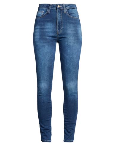 Woman Jeans Blue Size 32 Cotton, Elastane