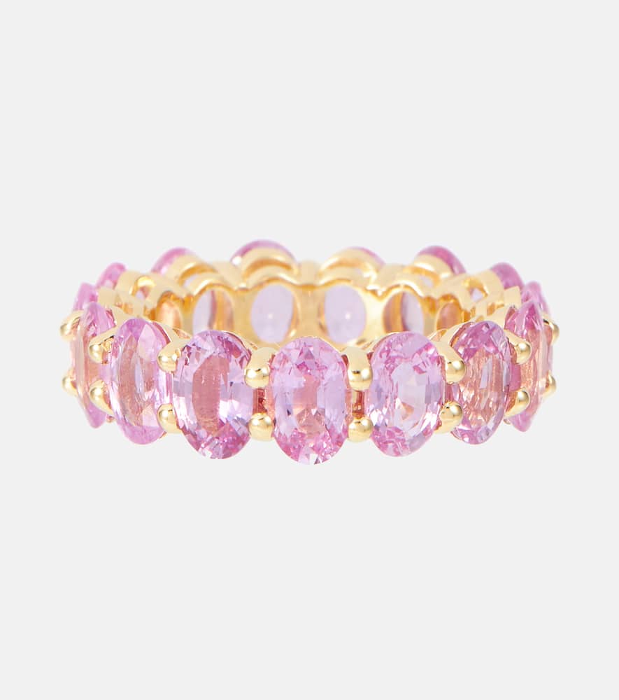 Shay Jewelry 18kt gold eternity ring with sapphires