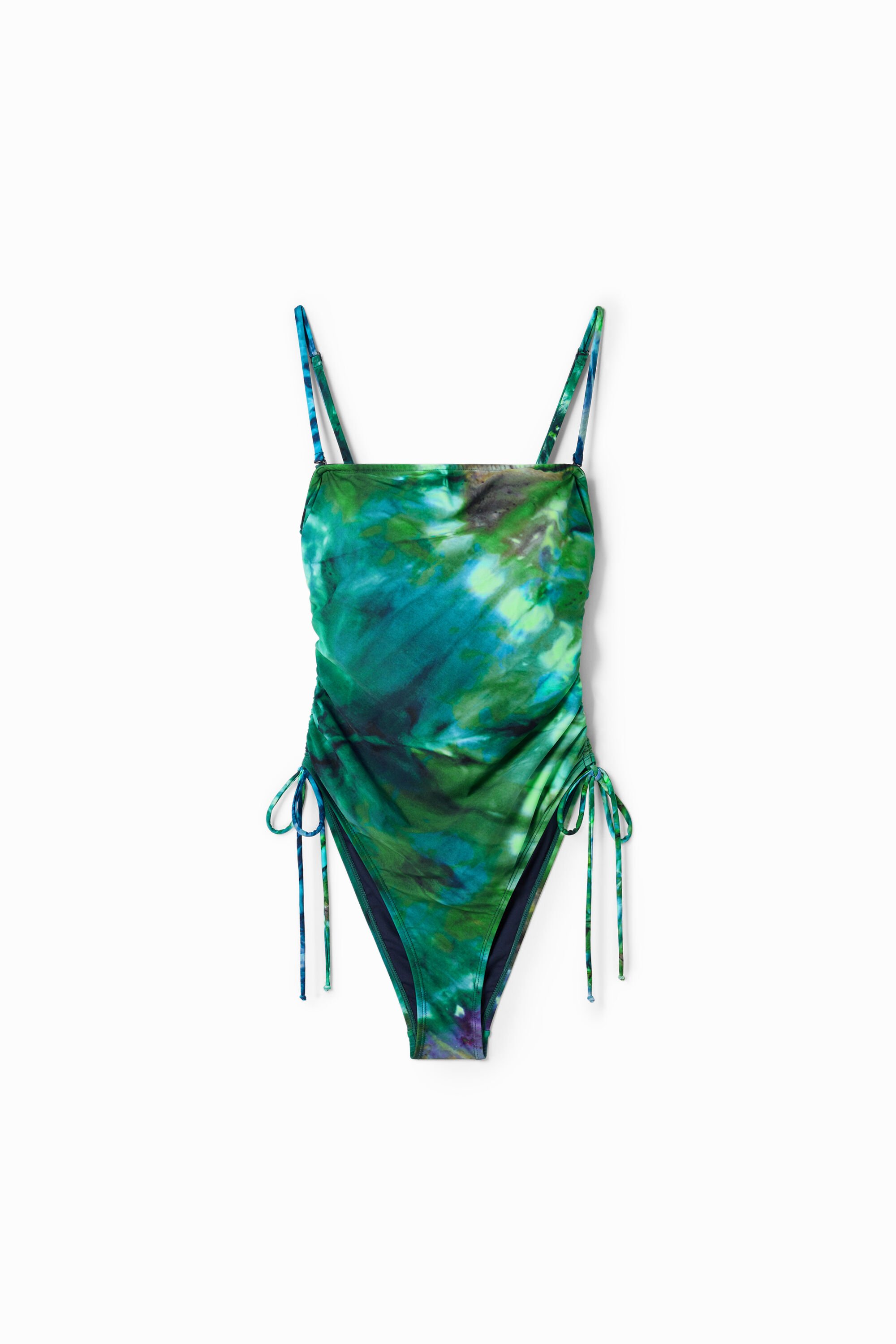 Tie-dye bandeau swimsuit