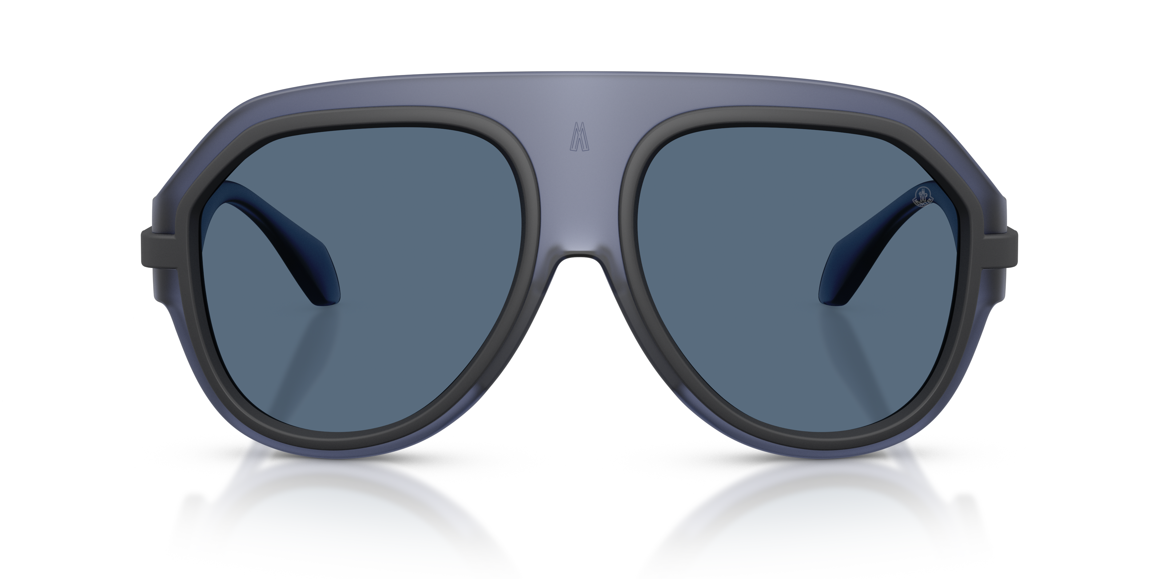 Moncler Unisex Moncler ME8012U FYNDER 502480 Sunglasses Injected Blue Light blue Pilot Norma