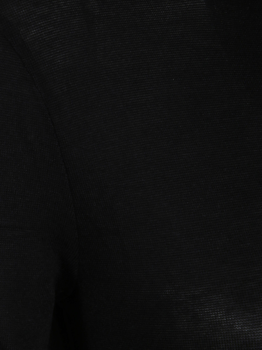 Black Crew Neck Long Sleeves Dress