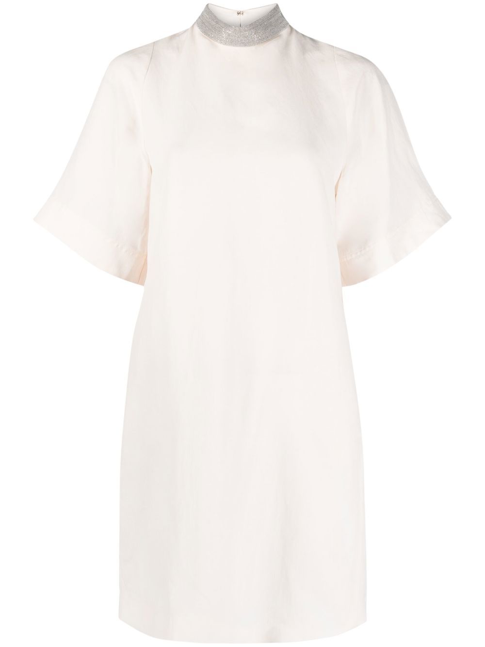 Bead-embellished shift dress - Pink