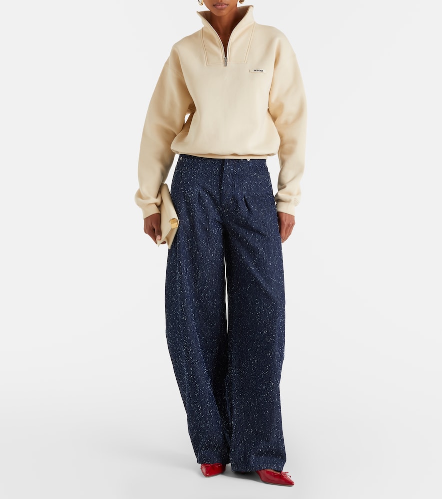 Logo barrel-leg jeans