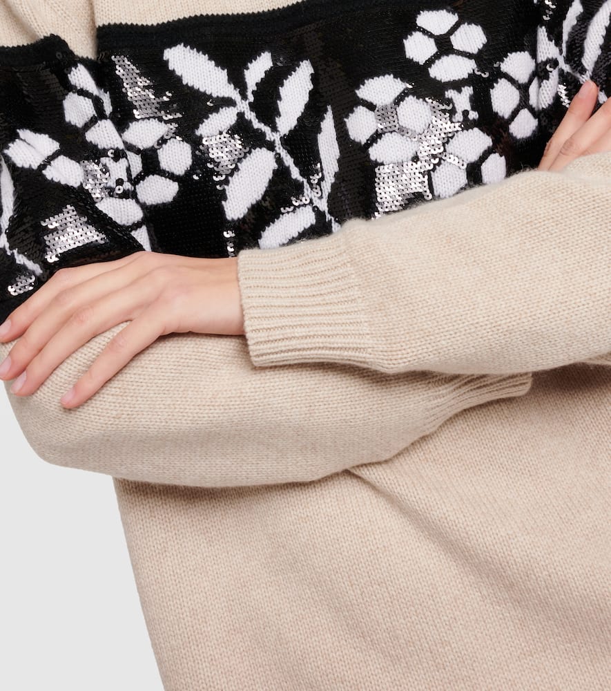 Max Mara Jacquard wool and cashmere sweater