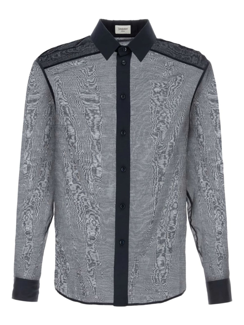 Blue Button-Up Long Sleeved Shirt