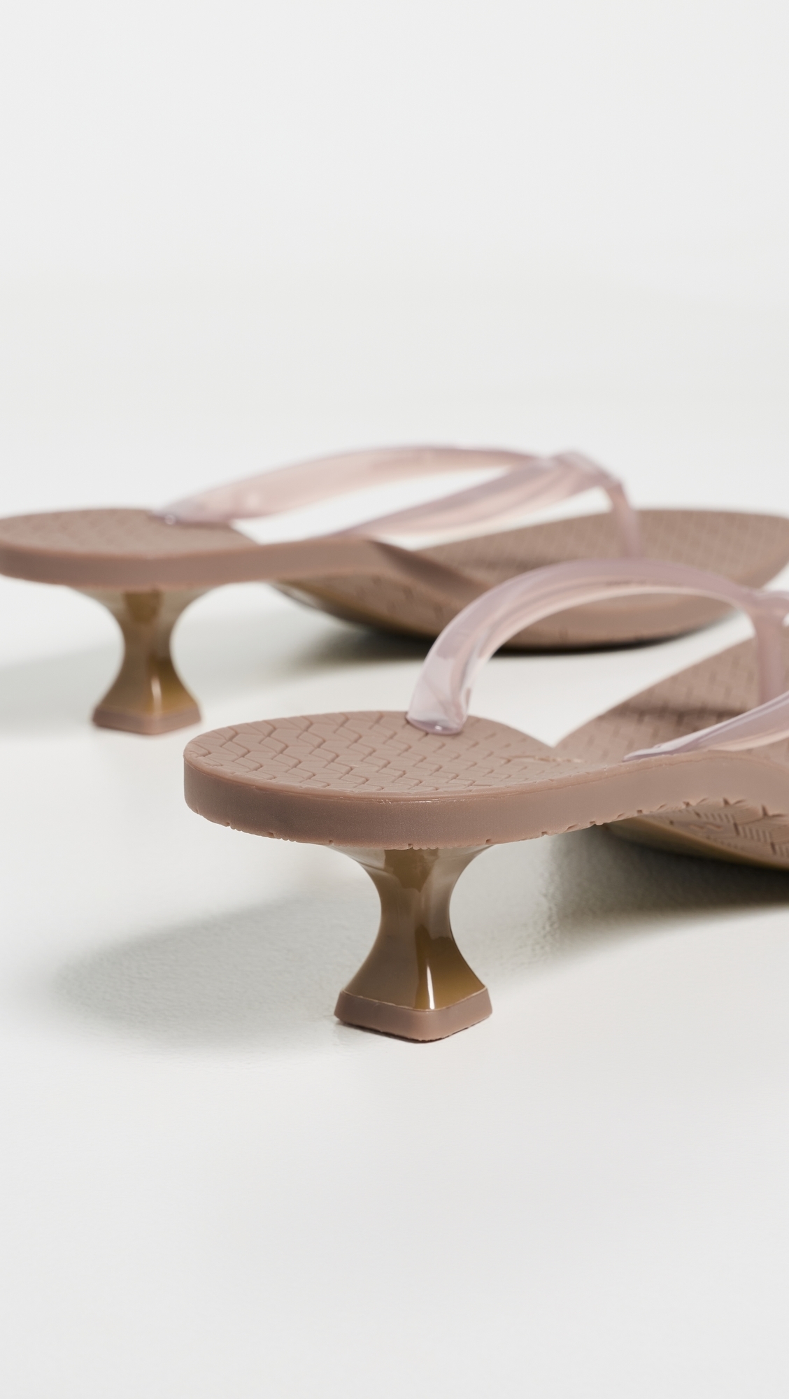 Jelly Heel Flip Flops 40mm Almond Flour