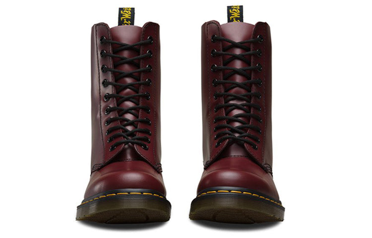 1490 Black Smooth Classic 10 Martin boots Couple Style Red