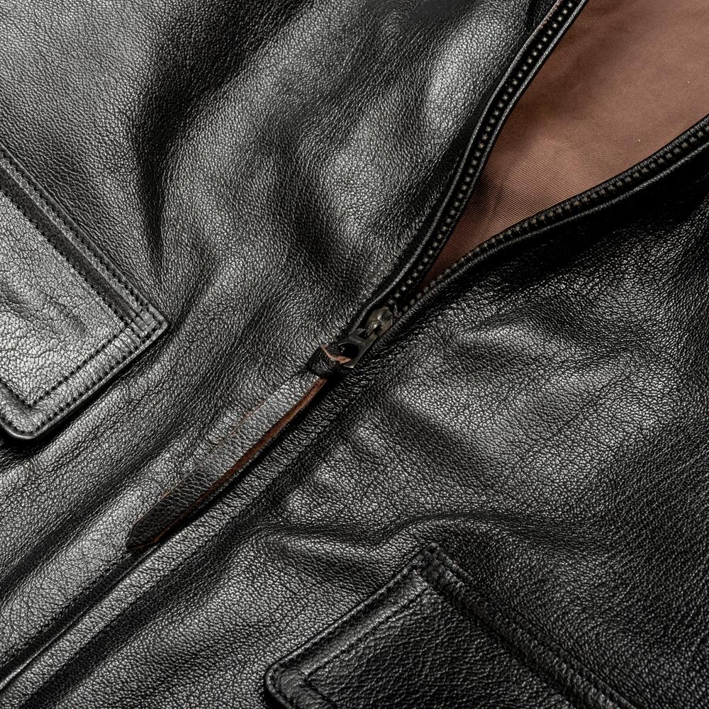 X William Gibson G-1 Leather Jacket Black