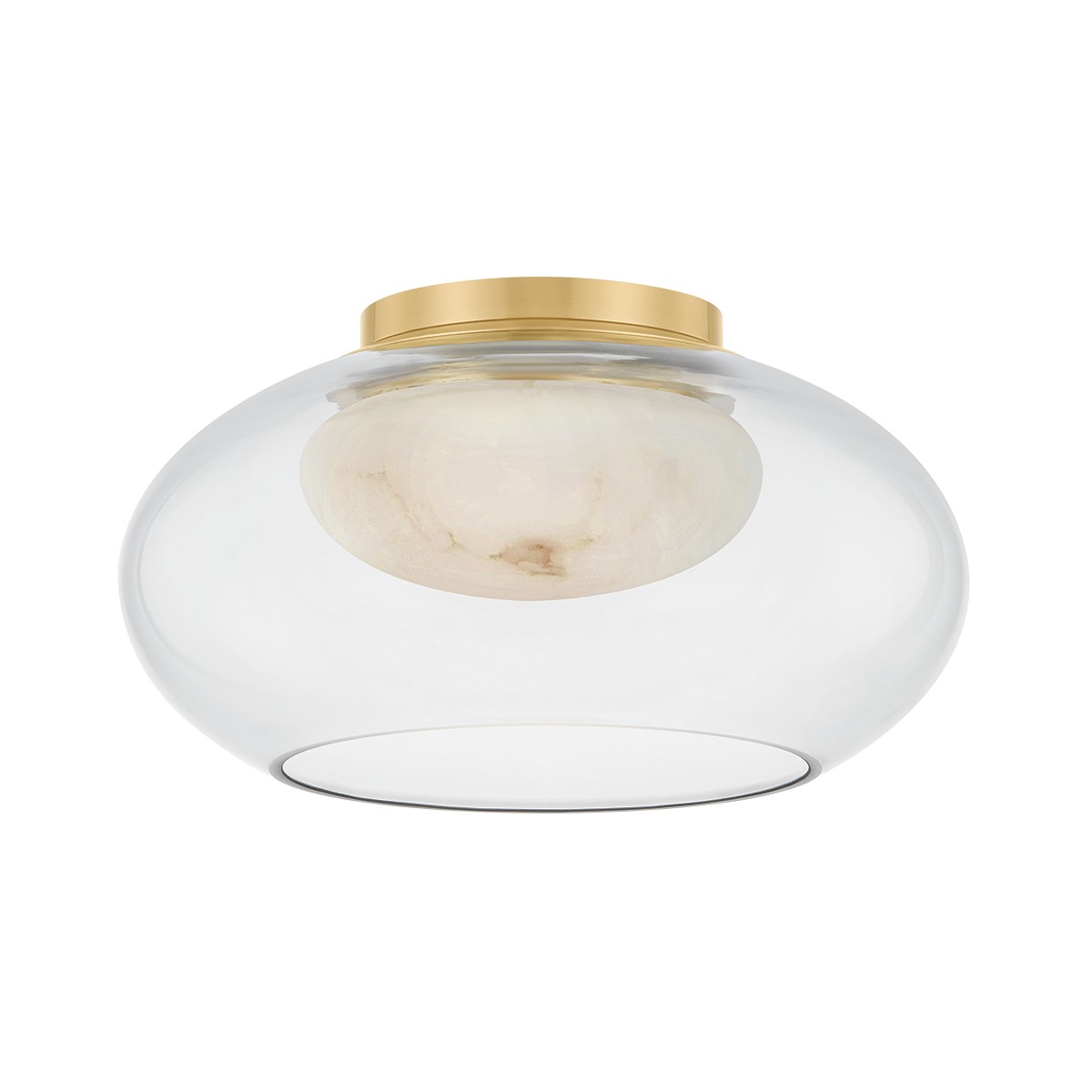 Aged Brass LED Flush Mount from the Moore Collection