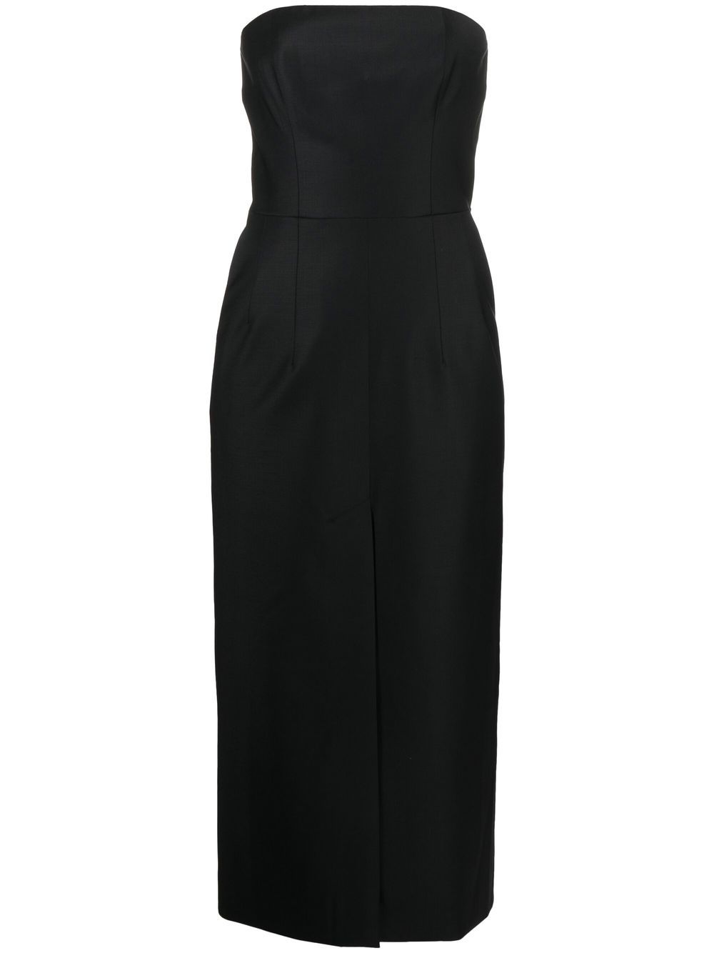 Fitted midi dress - Black