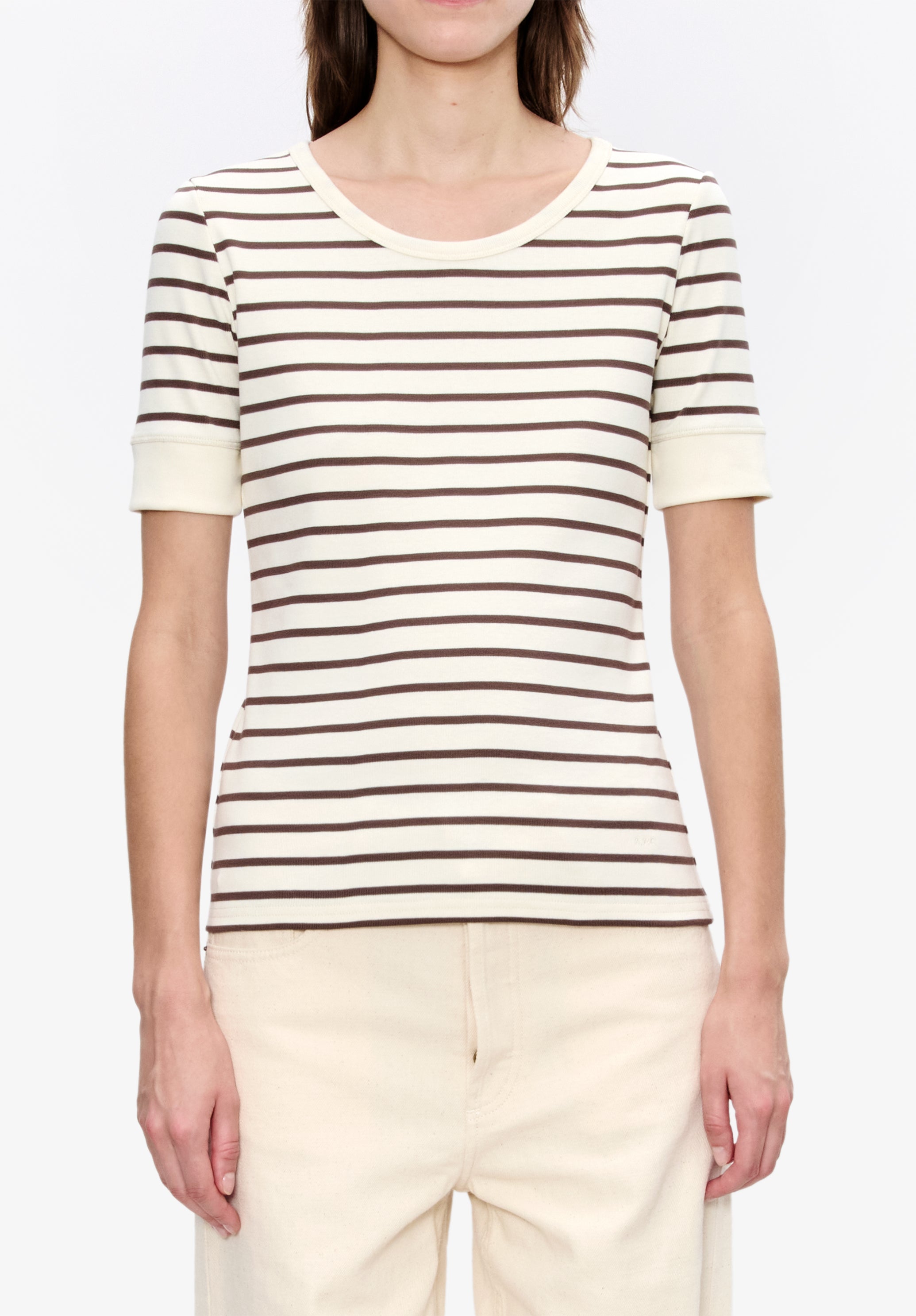 A. P.C. Women's June T-shirt Size: Extra Small in Brown