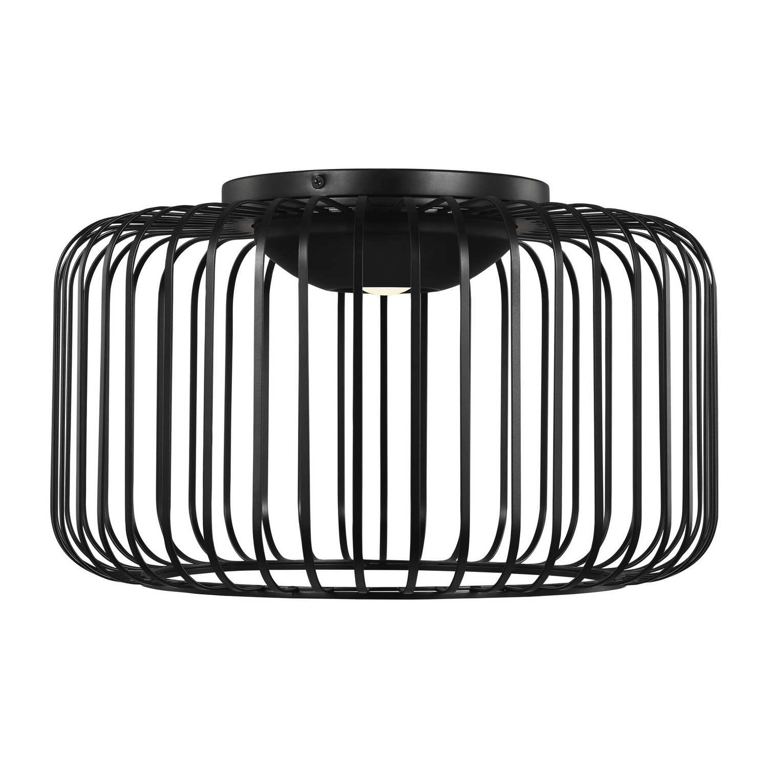 Kai 1-Light 9.10"H LED Flush Mount in Nightshade Black