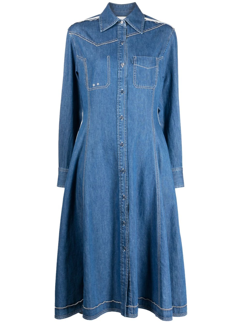 Denim shirt dress - Blue