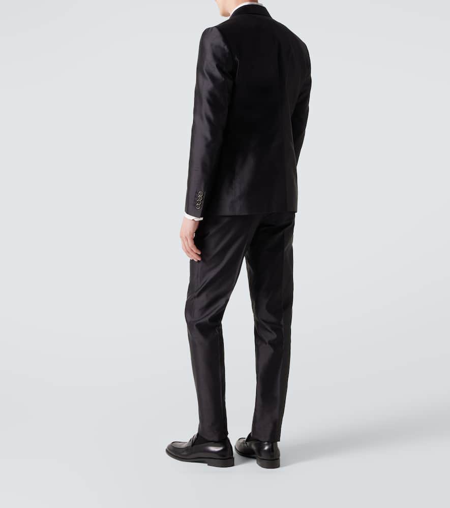 Silk twill suit