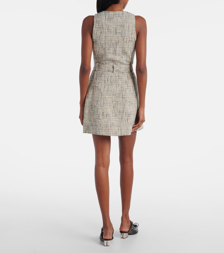 Belted tweed minidress
