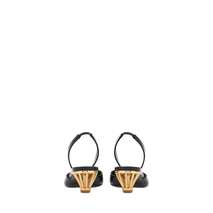 Alyssa Cage-Heel Slingback Pumps