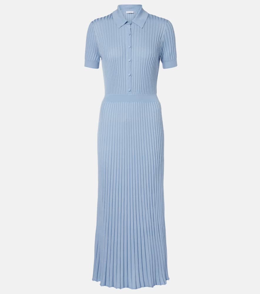 Amor ribbed-knit silk and cashmere maxi dress