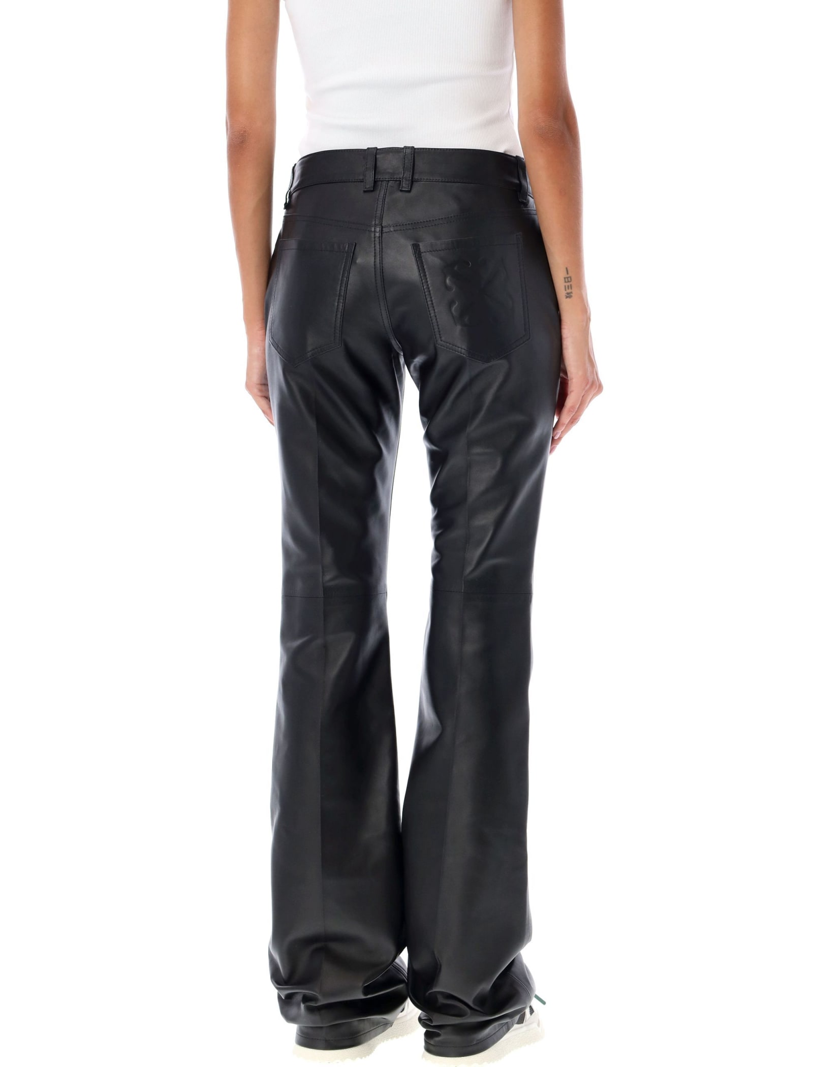 Slim Flared 5pkt Pant Black Black