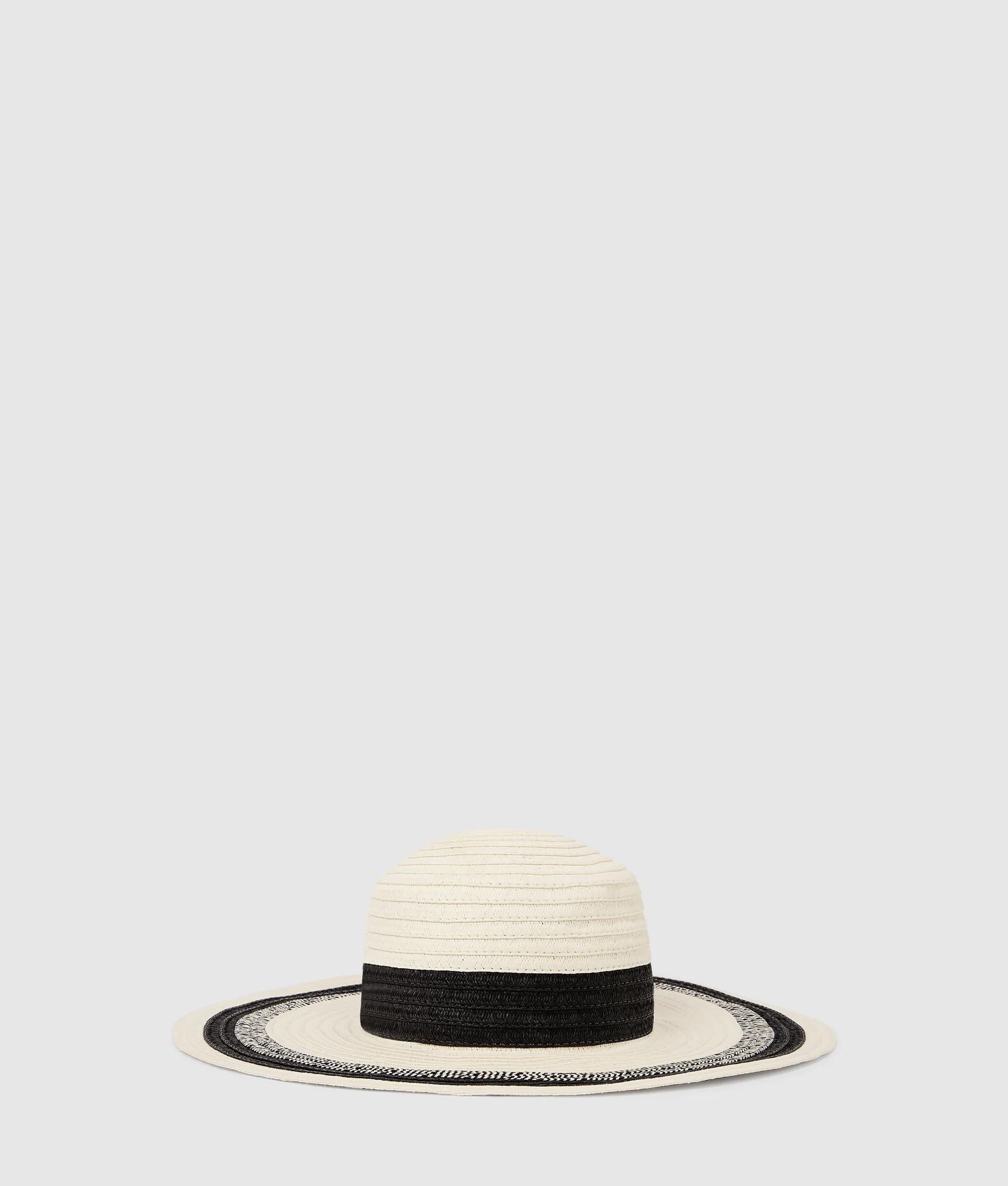 Karl Lagerfeld - K/signature Sonnenhut Mit Streifenlogo, Damen, Weiss/schwarz, Größe