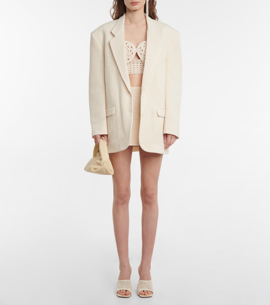 Single-breasted cotton-blend blazer