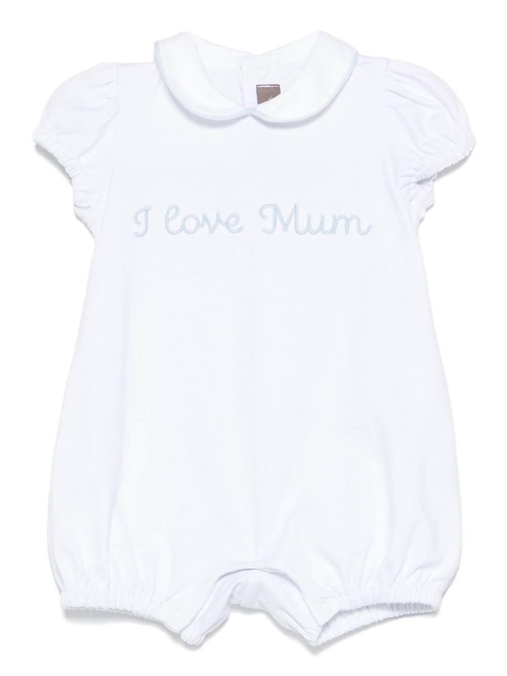 Little Bear slogan-embroidered bodysuit - White