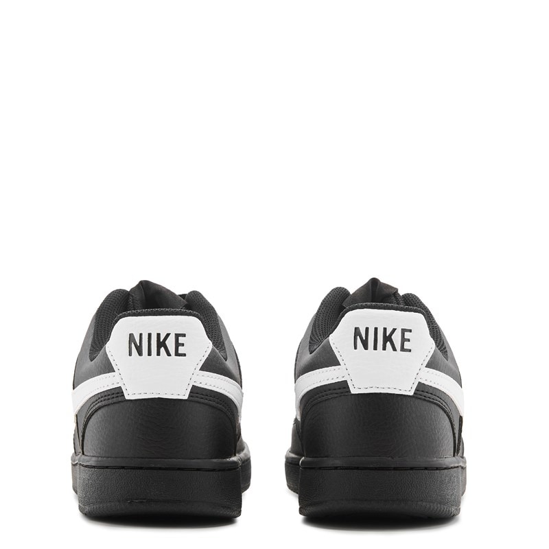 Men's Court Vision Low Sneakers (Black/White)