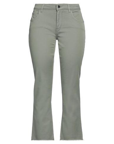 Re_hash Woman Pants Sage green Size 26 Cotton, Elastane