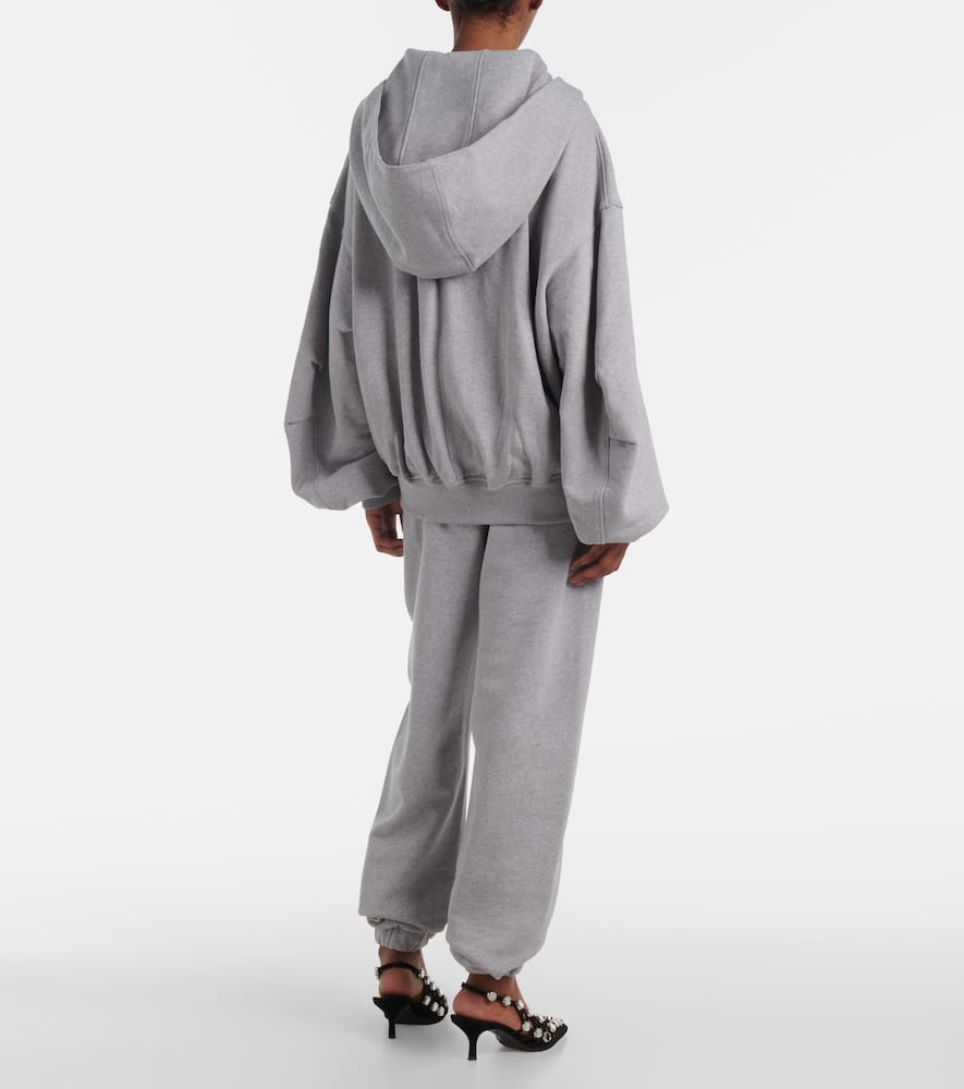 Logo cotton fleece hoodie