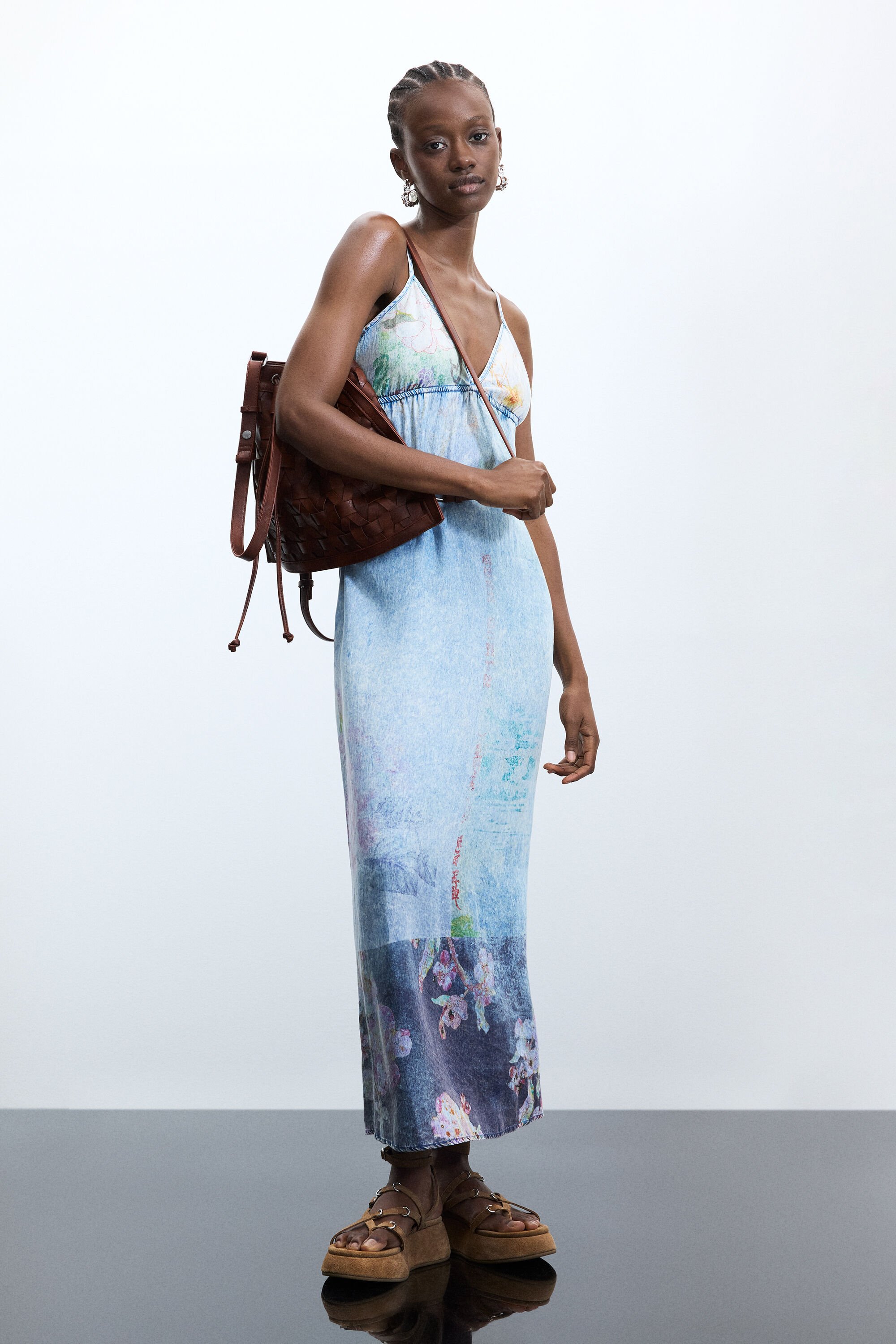 Long Denim Strappy Dre