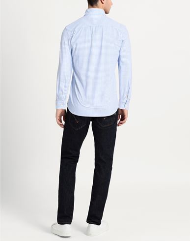 Man Shirt Azure Size 15 Polyamide, Elastane
