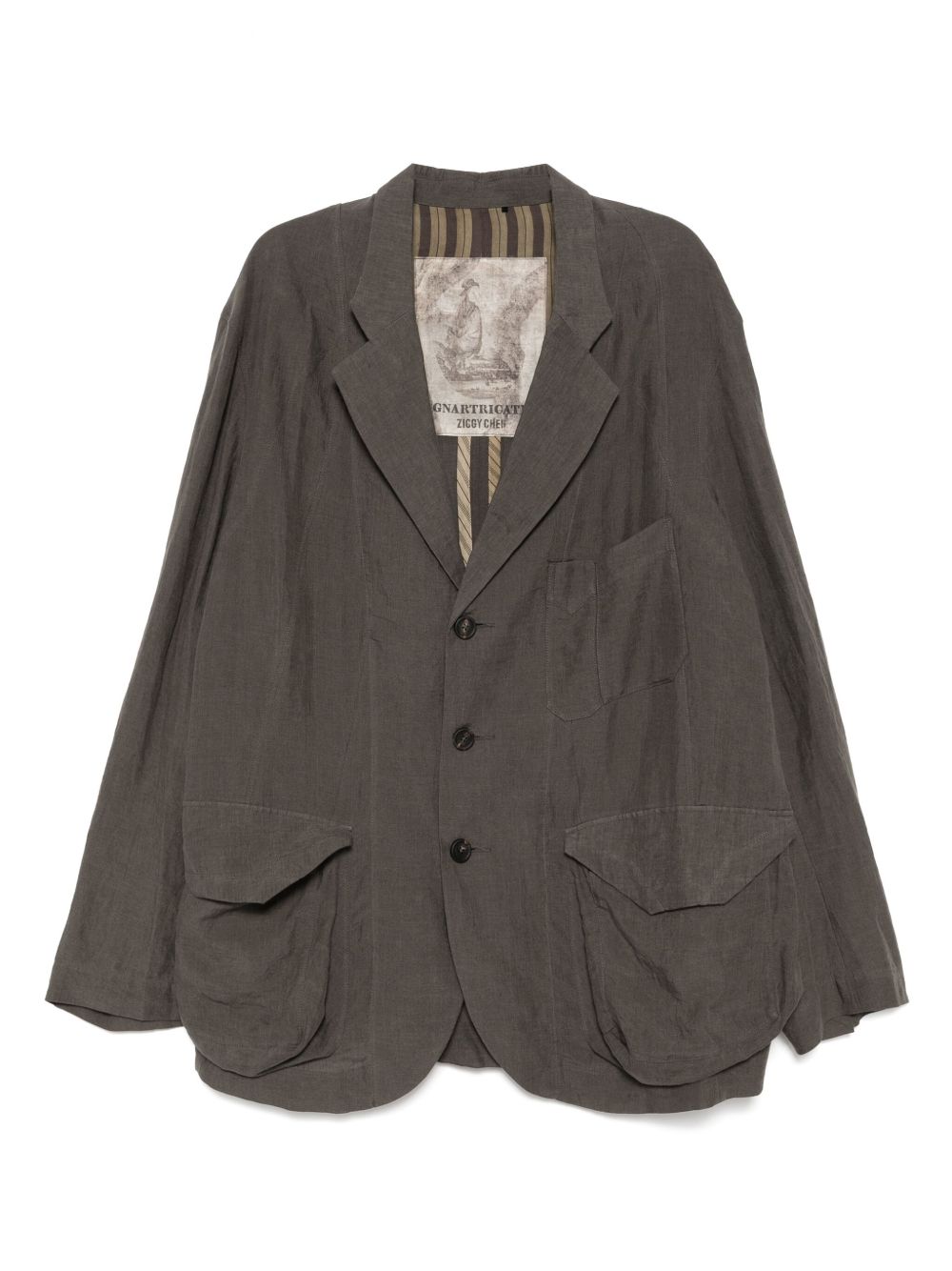Ziggy Chen single-breasted blazer - Grey