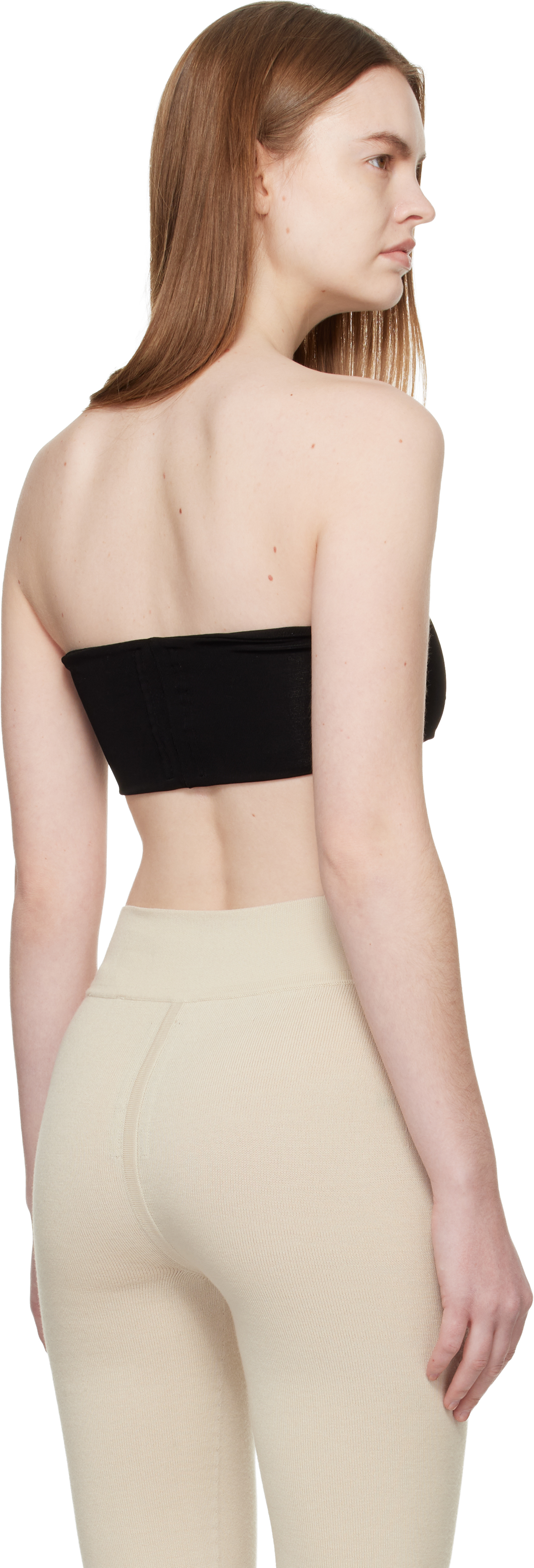 Black Temple Bandeau Tube Top