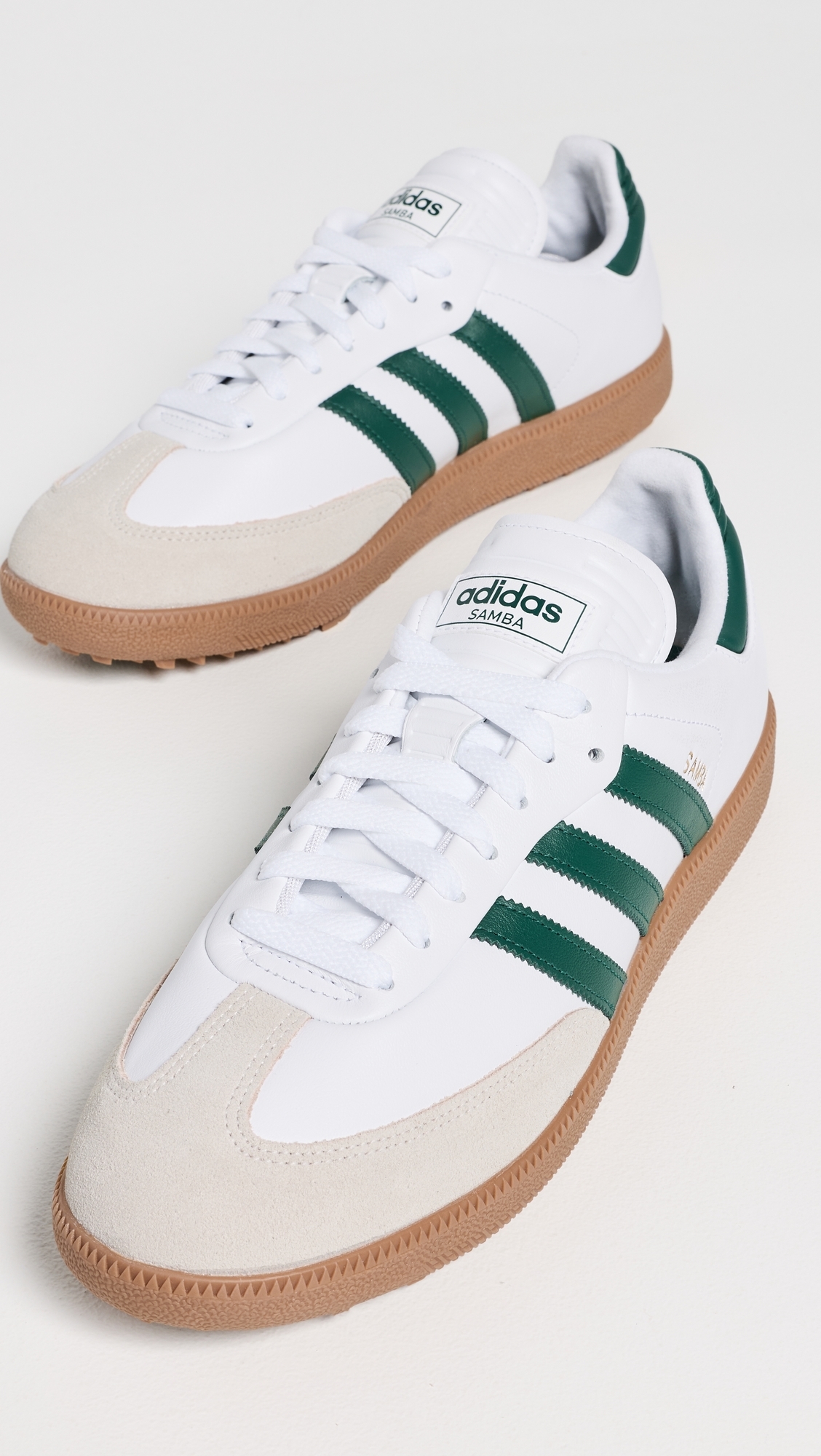Samba Spikeless Golf Shoes White/Collegiate Green/Gum4