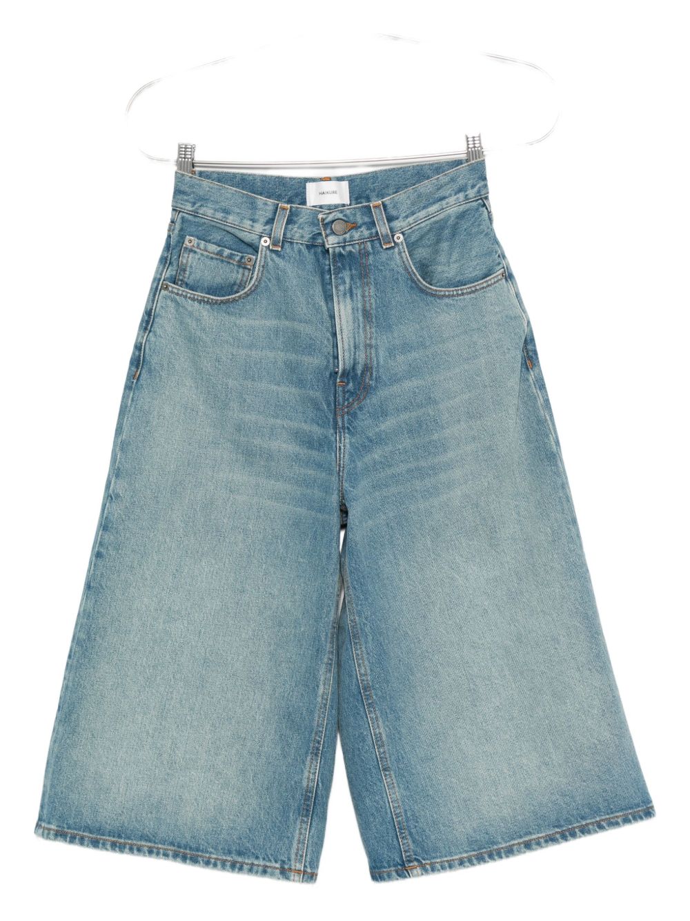 Cotton denim shorts - Blue