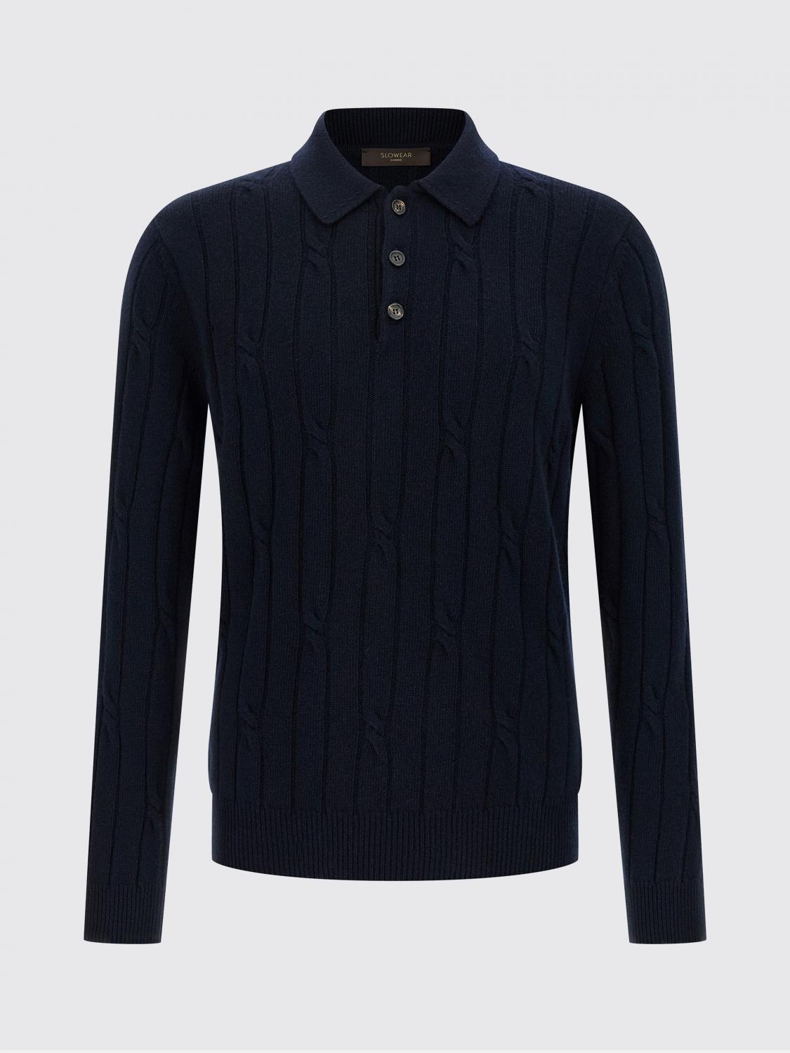 Cable-knit polo shirt - Neutrals
