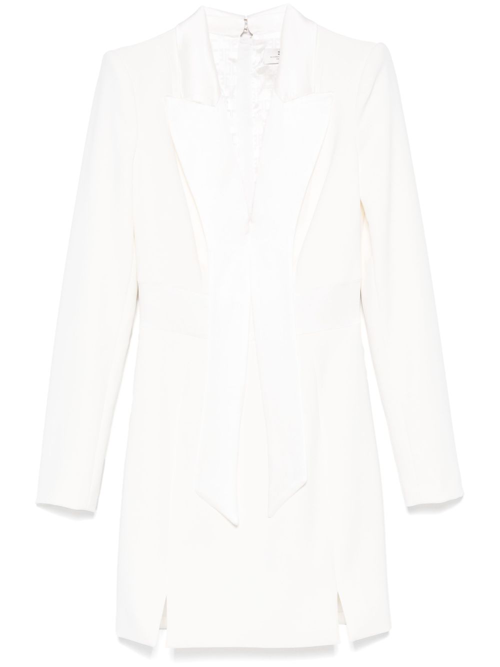 Crepe tuxedo mini dress - White