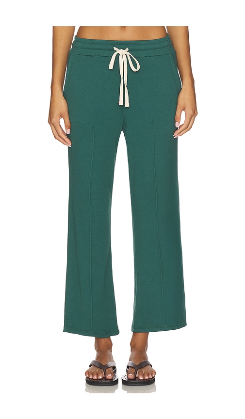 SUNDRY Pin Tuck Lounge Pant in Dark Green. XL. Also in XS, S